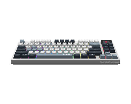 MSI FORGE GK600 TKL WIRELESS SKY TR RGB Mekanik Gaming (Oyuncu) Klavye