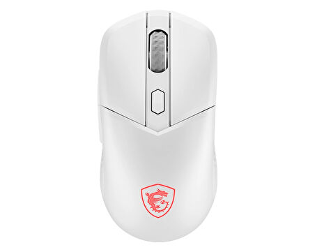 MSI Versa 300 Wireless Beyaz RGB Şarjlı Optik Kablolu/Kablosuz Oyuncu Mouse