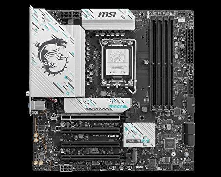 TEKNOTEG - MSI B860M GAMING PLUS WIFI SOKET 1851 DDR5 8600MHZ(OC) 3xM.2 1x TB4 HDMI DISPLAY 5G LAN WIFI 7 mATX