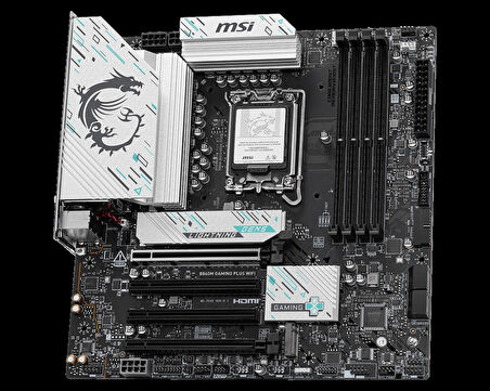TEKNOTEG - MSI B860M GAMING PLUS WIFI SOKET 1851 DDR5 8600MHZ(OC) 3xM.2 1x TB4 HDMI DISPLAY 5G LAN WIFI 7 mATX