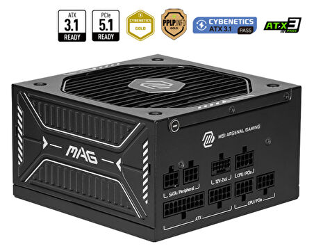 MSI MAG A750GLS PCIE5 750W 80+GOLD POWER SUPPLY