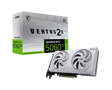MSI GeForce RTX 5060TI 8GB VENTUS 2X OC WHITE PLUS GDDR7 128Bit DX12 Gaming (Oyuncu) Ekran Kartı