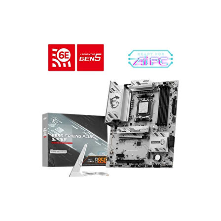 ONTECH - Msı B850 Gamıng Plus Wıfı6e Ddr5 8200mt/s 1xhdmı 1xdp 2xm.2 Atx Am5 (amd Am5 9000/ 8000/ 7000 Seri İşlemci