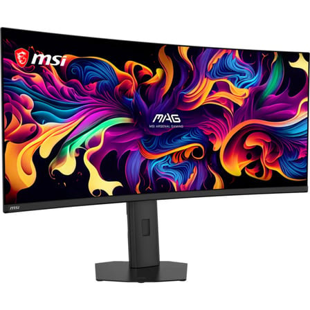 MSI MAG 341CQP QD-OLED X28 34 3440x1440 UWQHD 280Hz 0.03 ms Curve 1800R HDMI DP Type-C RJ45 Vesa Display HDR True Black 500 Adaptive Sync QD-OLED Gaming Monitör
