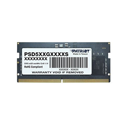 Patriot Signature Line 16GB (1x16GB) DDR5 5600MHz CL46 SODIMM Gaming Ram (PSD516G560081S)