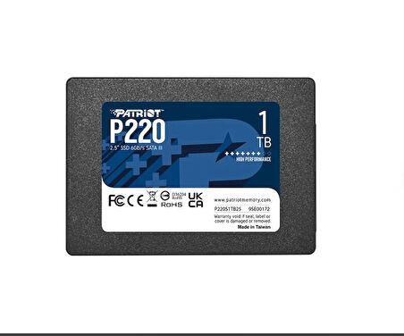 Patriot P220 512GB 550/500MB/s 2.5" SATA3 SSD Disk (P220S512G25)