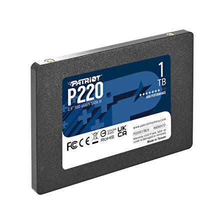 Patriot P220 1TB 550/500MB/s 2.5" SATA3 SSD Disk (P220S1TB25)