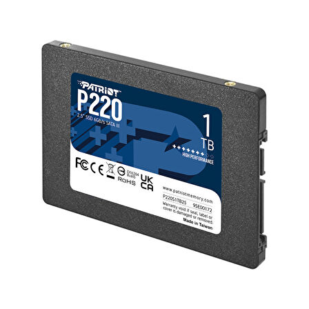 Patriot P220 1TB 550/500MB/s 2.5" SATA3 SSD Disk (P220S1TB25)