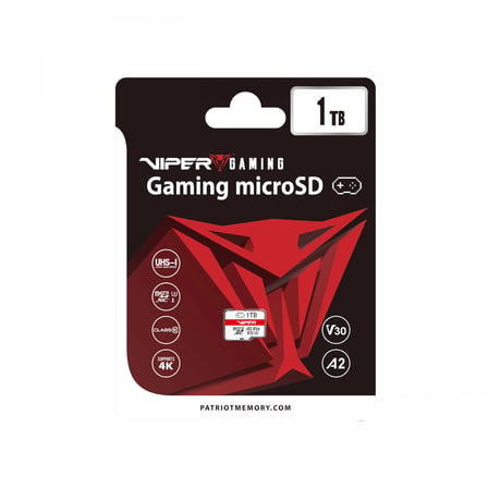 Patriot Viper Gaming Series 1TB microSDXC V30 A2 U3 UHS-I Class 10 Hafıza Kartı PV1TBGM32MCX