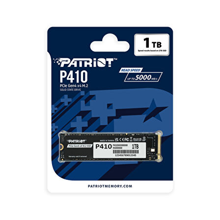 Patriot P410 PCIe Gen4 x4 (NVMe 1.4) M.2 2280 SSD R/5000 W/4500 [1TB] (P410P1TBM28H)