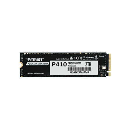Patriot P410 PCIe Gen4 x4 (NVMe 1.4) M.2 2280 SSD R/5000 W/4500 [2TB] (P410P2TBM28H)