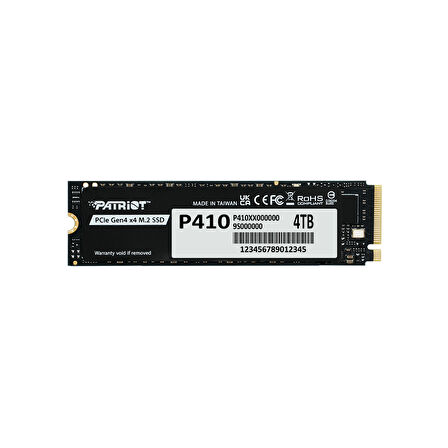 Patriot P410 PCIe Gen4 x4 (NVMe 1.4) M.2 2280 SSD R/5000 W/4500 [4TB] (P410P4TBM28H)