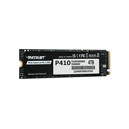 Patriot P410 PCIe Gen4 x4 (NVMe 1.4) M.2 2280 SSD R/5000 W/4500 [4TB] (P410P4TBM28H)