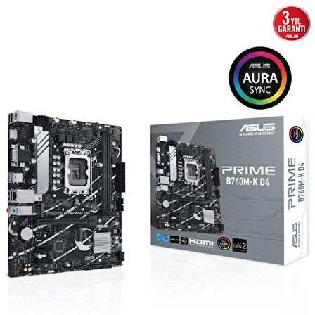 Asus EX-B760M-V5 Intel B760 LGA 1700 DDR4 5333 MHz Masaüstü Anakart