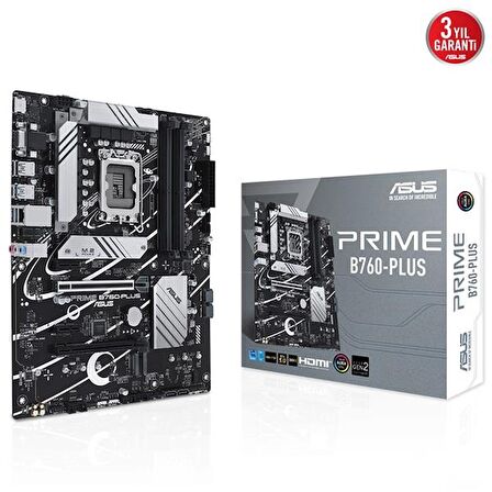 Asus B760-Plus Intel B760 LGA 1700 DDR5 7200 MHz Gaming Anakart