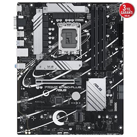 Asus B760-Plus Intel B760 LGA 1700 DDR5 7200 MHz Gaming Anakart