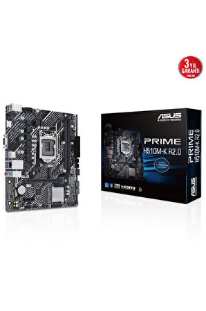 Asus Prime H510M-K Intel LGA1200 DDR4 Micro ATX Anakart Outlet