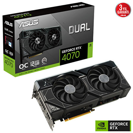 Asus Dual RTX 4070 192 Bit GDDR6X 12 GB Ekran Kartı