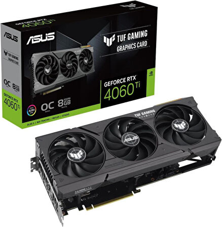 Asus RTX 4060 TI TUF Gaming OC Edition TUF-RTX4060TI-O8G-GAMING 128 Bit GDDR6 8 GB Ekran Kartı