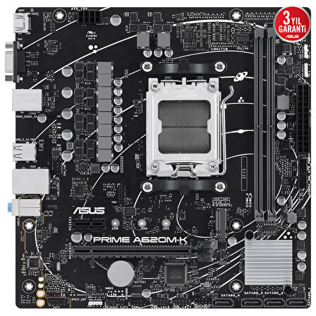 Asus Prime A620M-K AMD A620 AM5 DDR5 6400 MHz Masaüstü Anakart