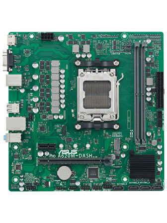 Asus Pro A620M-DASH-CSM AMD A620 AM5 6400 DDR5 HDMI VGA Usb 3.2 mATX Anakart
