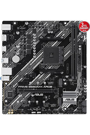 Asus Prime B550M-K ARGB AMD AM4 DDR4 Micro ATX Anakart Outlet