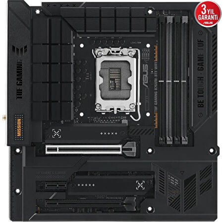 Asus Tuf Gaming B760M-BTF WiFi D5 Intel B760 Soket 1700 Ddr5 7200(OC)MHZ Matx Gaming (Oyuncu) Anakar