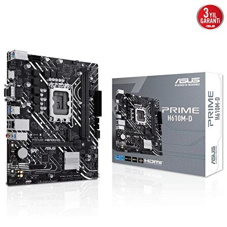 Asus Prime H610M-D D5 1700P Vga Hdmi