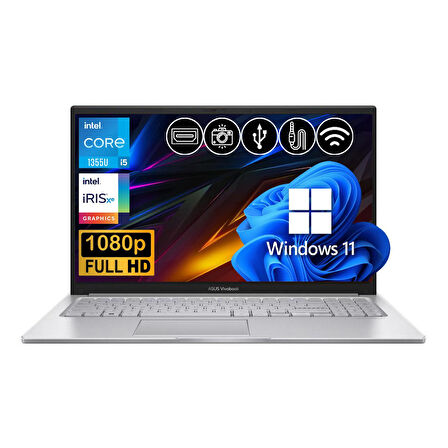 Asus Vivobook I5-1335U 24GB 1TB M.2 SSD X1504VA-NJ1424  ATL26 15.6" W11Pro Taşınabilir Bilgisayar