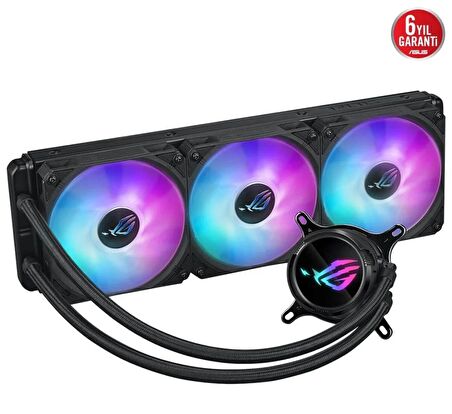 Asus ROG Strix LC III 360 ARGB Asetek Gen7 v2 pompa ve ROG ARGB Radyatör CPU Soğutucu 90RC00T1-M0UAY0