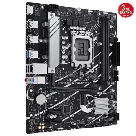 ASUS PRIME B760M-R D4 INTEL B760 Soket 1700 5333Mhz DDR4 2xM.2 mATX Anakart