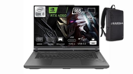 Asus ROG Strix G16 G614JVR-N3096-36 Intel Core i9 14900HX 48GB 4TB+4TB SSD RTX4060 Freedos 16" FHD Taşınabilir