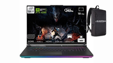 ASUS ROG Strix SCAR 18 I9 14900HX G834JYR-R6101W-18 96GB 512GB+512GB RTX 4090 W11Pro 18" Gaming Laptop 