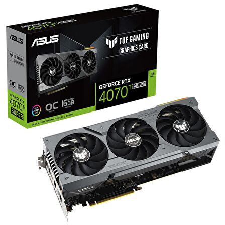 Asus NVIDIA GeForce RTX 4070 Ti Super TUF Gaming OC TUF-RTX4070TIS-O16G-GAMING 16 GB GDDR6X 256 Bit Ekran Kartı