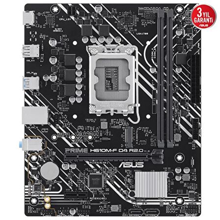 ASUS PRIME H610M-F D4 R2.0-CSM DDR4 HDMI PCIE 4.0 1700P mATX KURUMSAL ANAKART