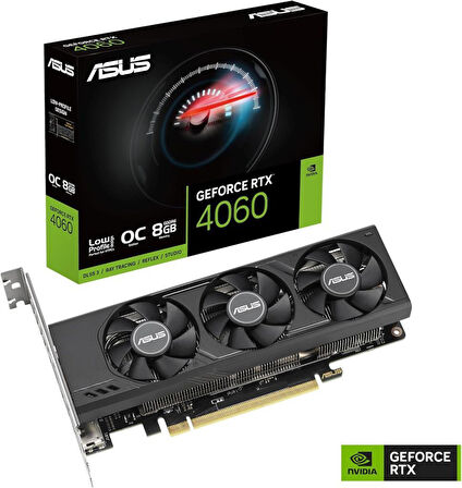 Asus RTX 4060 LP BRK OC Edition RTX4060-O8G-LP-BRK 128 Bit GDDR6 8 GB Ekran Kartı
