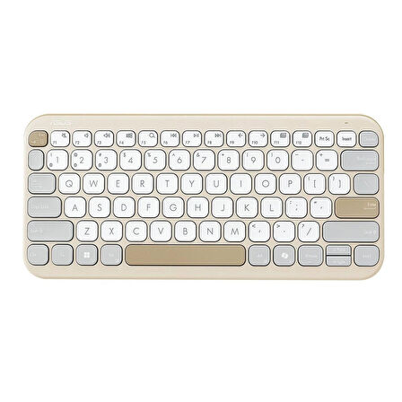 ASUS Marshmallow KW100 Bej Kablosuz Türkçe Mac Uyumlu Klavye