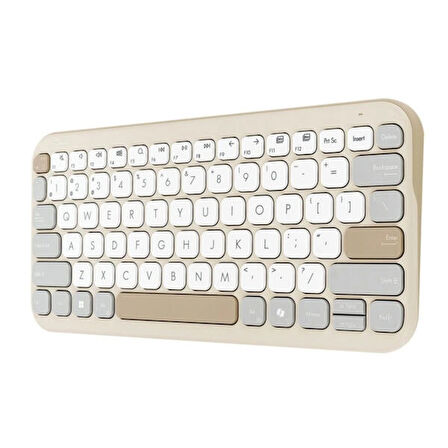 ASUS Marshmallow KW100 Bej Kablosuz Türkçe Mac Uyumlu Klavye