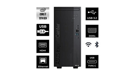 ASUS D700ME  Intel Core i7-13700 8GB 4TB SSD Windows 11 Pro D700ME-5135000410-203