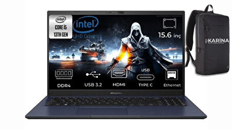 Asus B1502CVA-I58512B1D-00 Intel I5-1335U 16GB DDR4 512GB SSD 15.6"FullHD Freedos