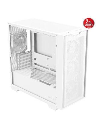 Asus A21 Plus 360mm ATX PSU Destekli Fanlı Micro-ATX Beyaz Mid Tower Kasa 90DC00H3-B19010