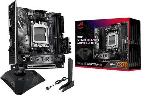 Asus ROG STRIX X870-I GAMING WIFI AMD X870 Soket AM5 DDR5 8600+(OC) MHz Mini ITX Gaming (Oyuncu) Anakart Teşhir