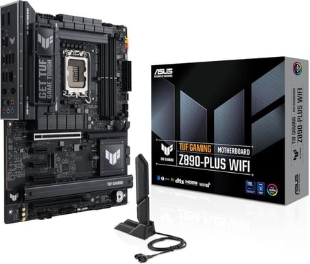 ASUS TUF GAMING Z890-PLUS WIFI Intel Z890 LGA1851 DDR5 9066 DP HDMI USB4 4x M2 USB3.2 WiFi 7 + BT AURA RGB 2.5Gbit LAN ATX 16+1+2+1 Güç Aşamaları, Thunderbolt 4, Anakart Outlet