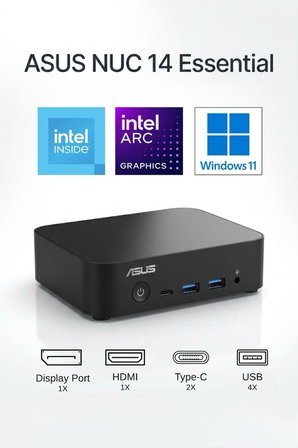 ASUS NUC14 Intel N97 8GB RAM DDR5 1TB SSD WiFi 6E 2.5G LAN VESA Win11Pro MINI PC NUC14MNK97 A11