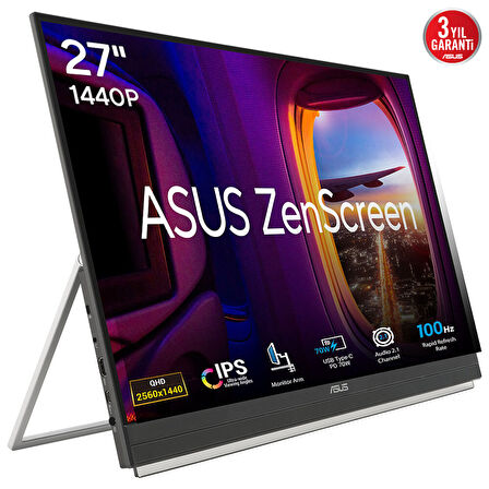 ASUS ZenScreen MB27ACF 27" 5ms 100Hz 2K QHD IPS Taşınabilir Monitör