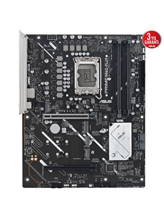 Asus Prime B860-PLUS-CSM Intel LGA1851, DDR5 8200 MHz, USB 3.2 Gen 2x2, Aura RGB destekli ATX Anakart 90MB1KA0-M0EAYC