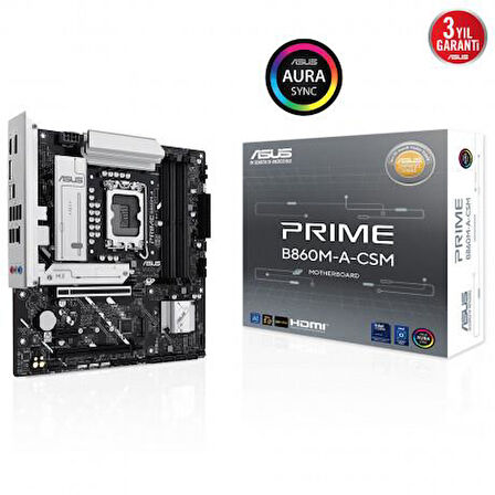 Asus Prime B860M-A-CSM 8666 MHz Oc DDR5 Intel Soket 1851 Matx Anakart