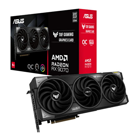 ASUS TUF Gaming Radeon RX 9070 16GB TUF-RX9070-O16G-GAMING GDDR6 256Bit DX12  Gaming (Oyuncu) Ekran Kartı