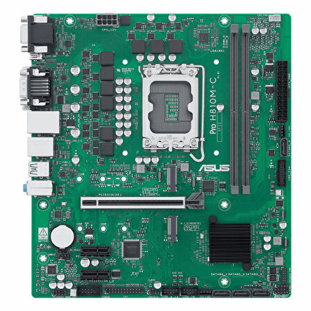 Asus Pro H810M-C-CSM DDR5 (6400MHz)OC M.2 DVI/VGA/HDMI/DP/USB-C PCIe 5.0 1851P mATX Anakart