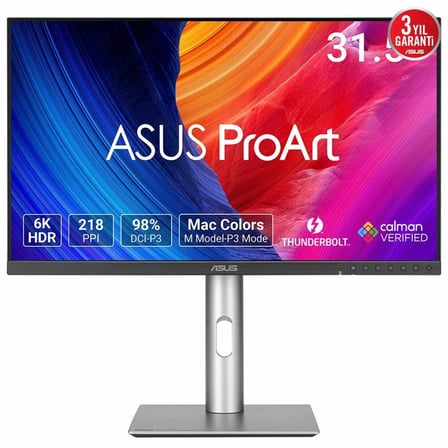 ASUS ProArt PA32QCV 31.5 inç 60Hz 5ms 6K UHD Adaptive Sync IPS Pivot Monitör